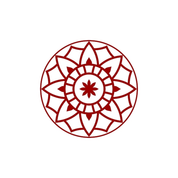 conjunto de mandalas vectoriales con colores indios