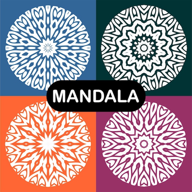 conjunto de mandalas vectoriales