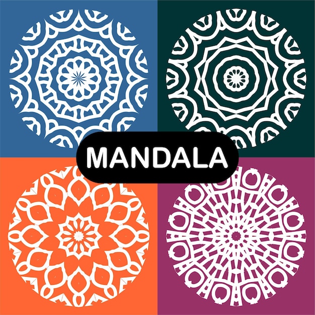 Vector conjunto de mandalas vectoriales