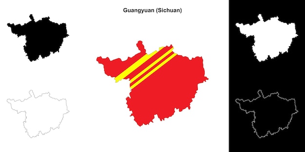 El conjunto de mapas en blanco de Guangyuan
