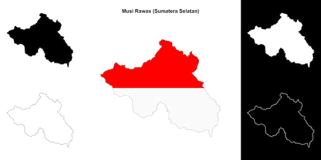 El conjunto de mapas en blanco de Musi Rawas