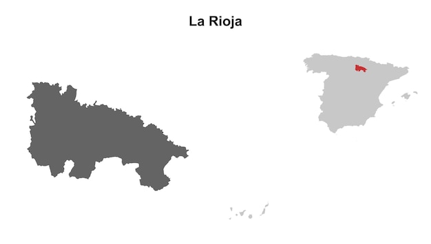 El conjunto de mapas en blanco de La Rioja