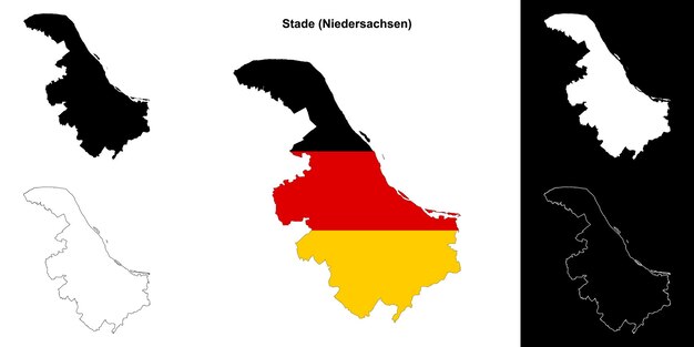 El conjunto de mapas en blanco de Stade Niedersachsen