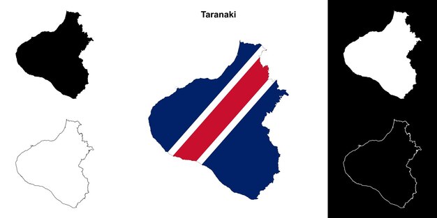 El conjunto de mapas en blanco de Taranaki