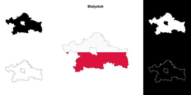 Conjunto de mapas del condado de Bialystok