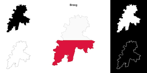 Conjunto de mapas del condado de Brzeg