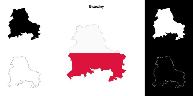 Conjunto de mapas del condado de Brzeziny