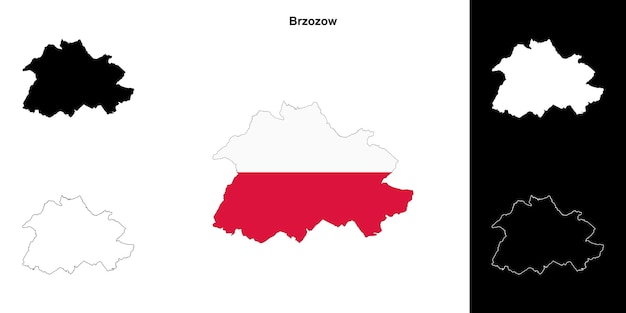 Conjunto de mapas del condado de Brzozow