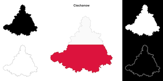 Conjunto de mapas del condado de Ciechanow