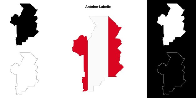 El conjunto de mapas de contorno de Antoine Labelle Quebec