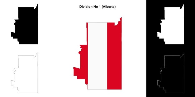 Conjunto de mapas de contorno de la División No 1 de Alberta