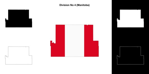 Conjunto de mapas de contorno de la División No 4 de Manitoba