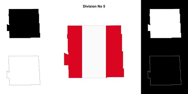 Conjunto de mapas de contorno de la División No 5 de Saskatchewan
