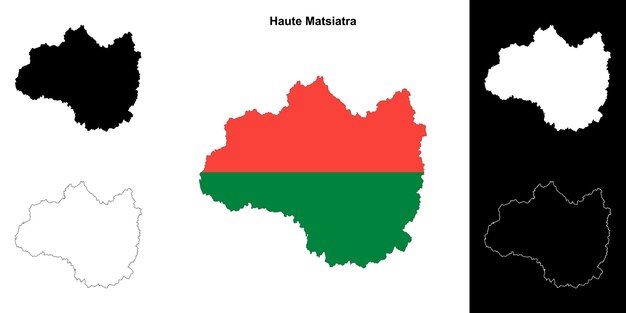 Conjunto de mapas de contorno de la región de Haute Matsiatra