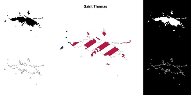 Conjunto de mapas del distrito de Saint Thomas