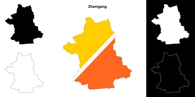 Conjunto de mapas del distrito de Zhemgang