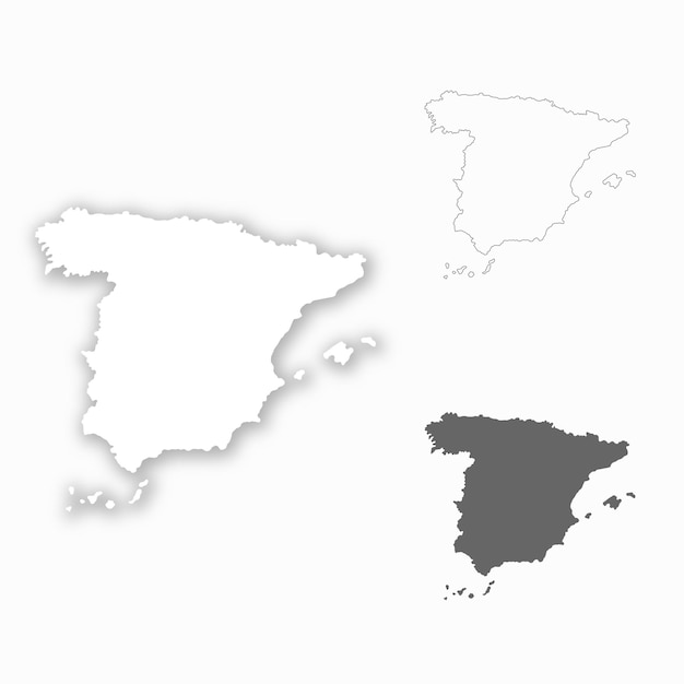 Conjunto de mapas de España para un diseño fácil de editar