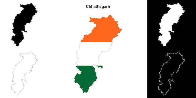 El conjunto de mapas del estado de Chhattisgarh