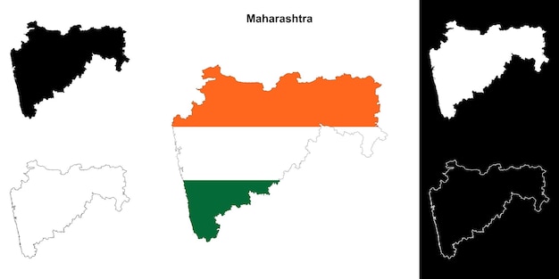 El conjunto de mapas del estado de Maharashtra