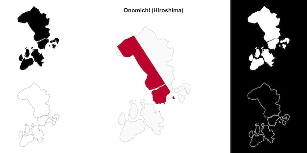 El conjunto de mapas de Onomichi Hiroshima