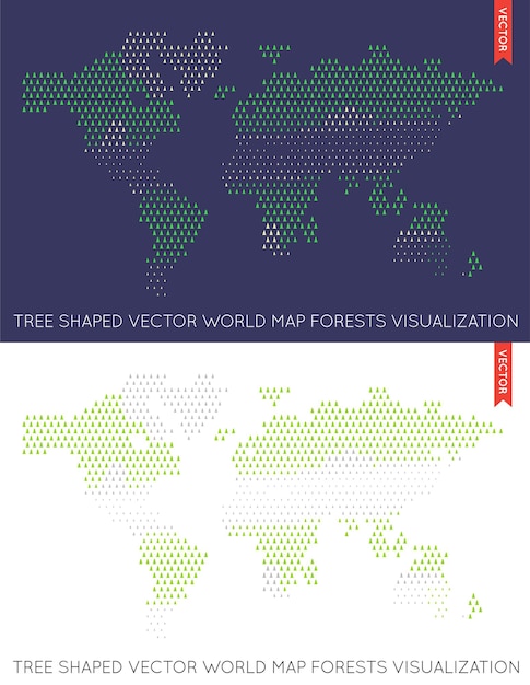 Conjunto de mapas planos vectoriales de los datos de mapas infográficos mundiales