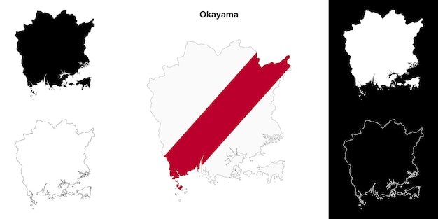Conjunto de mapas de la prefectura de Okayama
