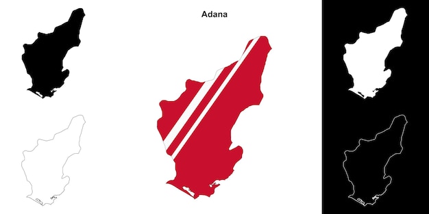 Conjunto de mapas de la provincia de Adana
