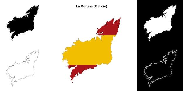 Conjunto de mapas de la provincia de La Coruña