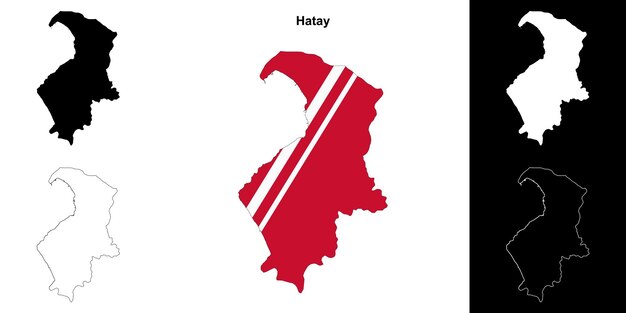Conjunto de mapas de la provincia de Hatay