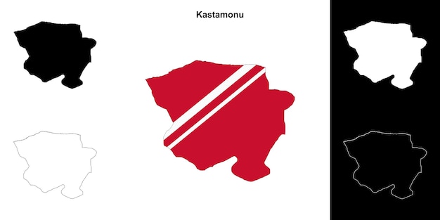 Conjunto de mapas de la provincia de Kastamonu
