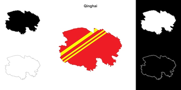Conjunto de mapas de la provincia de Qinghai