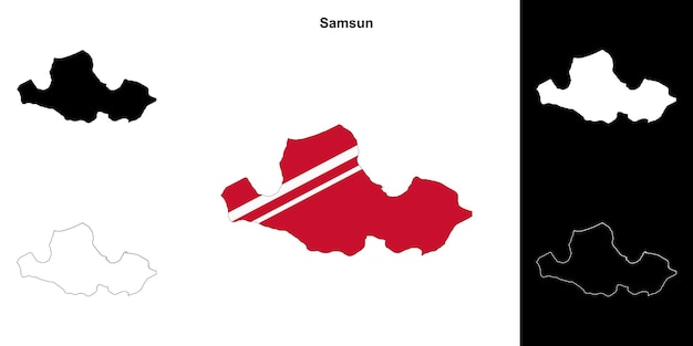 Conjunto de mapas de la provincia de Samsun