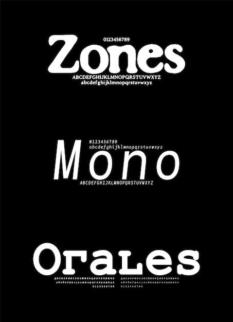 Conjunto de máquinas de escribir Vector creativo Retro Mono Display Alfabeto fuentes Paquete de diseño Ilustración vectorial