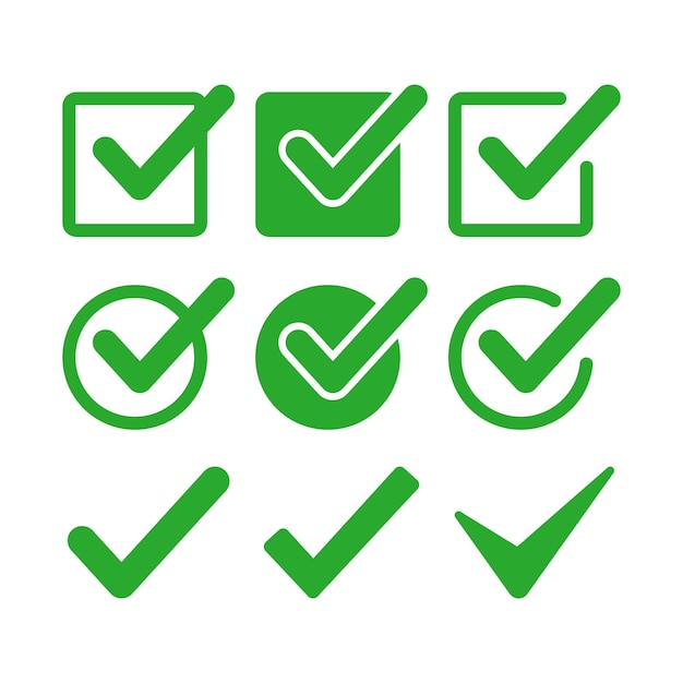 Conjunto de marca de verificación