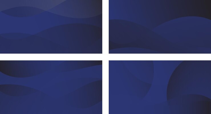 Conjunto de marco azul oscuro para banner telón de fondo plantilla de fondo de pantalla anuncios de publicación en redes sociales