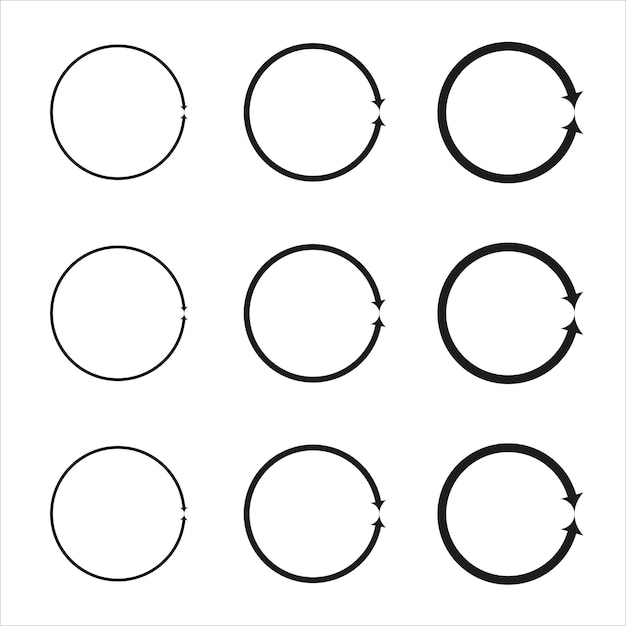 Conjunto de marcos de boceto de círculos dibujados a mano Formas redondas de grunge vectorial Ideal para diseños de etiquetas vintage