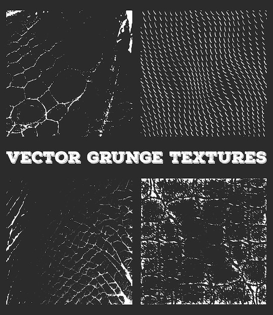 El conjunto de marcos cuadrados de texturas grunge retro