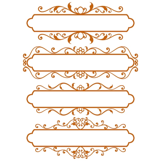 Conjunto de marcos decorativos