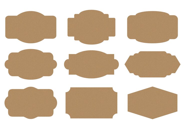 Conjunto de marcos de embarcaciones y etiquetas Ilustración vectorial aislada en blanco
