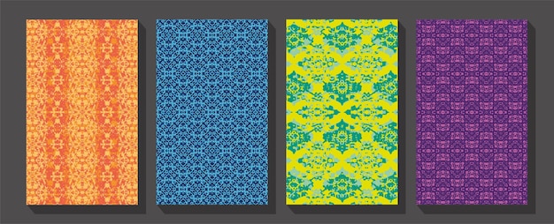 Conjunto de marcos de grabado floral