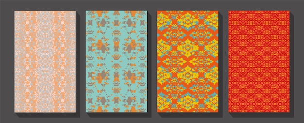 Conjunto de marcos de grabado floral