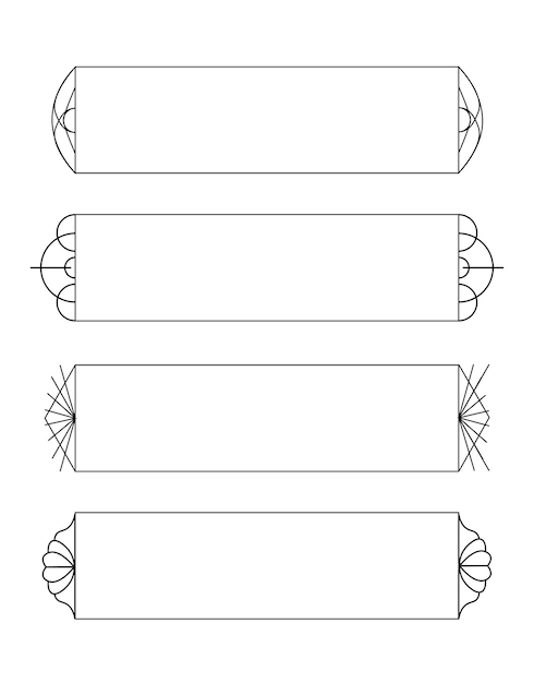 Vector conjunto de marcos de línea rectangular