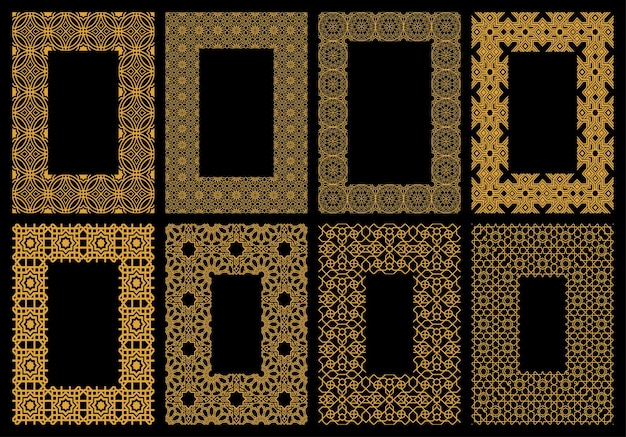 Conjunto de marcos con motivos tradicionales de Bahréin