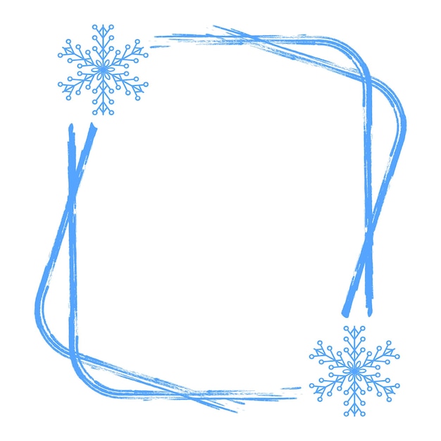 Un conjunto de marcos de Navidad sobre un fondo azul Ilustración vectorial