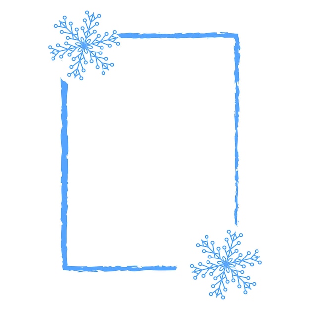 Un conjunto de marcos de Navidad sobre un fondo azul Ilustración vectorial