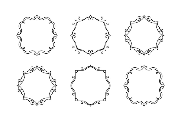 Conjunto de marcos ornamentales