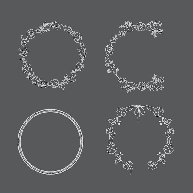 conjunto de marcosVector decorativo arte de línea marcos para plantilla de diseño Elemento elegante para el diseño en E