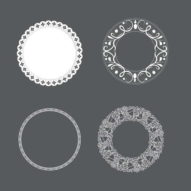 conjunto de marcosVector decorativo arte de línea marcos para plantilla de diseño Elemento elegante para el diseño en E