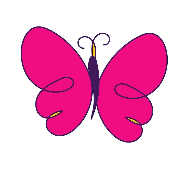 Conjunto de mariposas de colores vectoriales. vector.