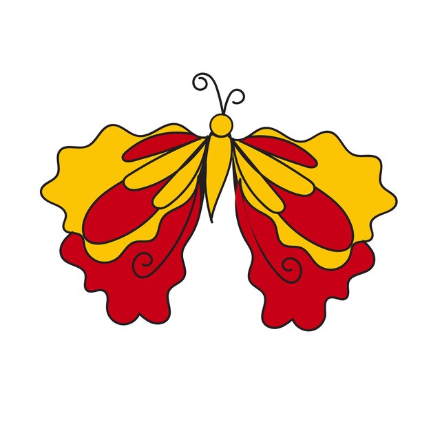 Conjunto de mariposas de colores vectoriales. vector.